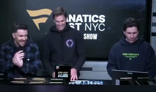 Tom Brady at the Fanatics Live break table